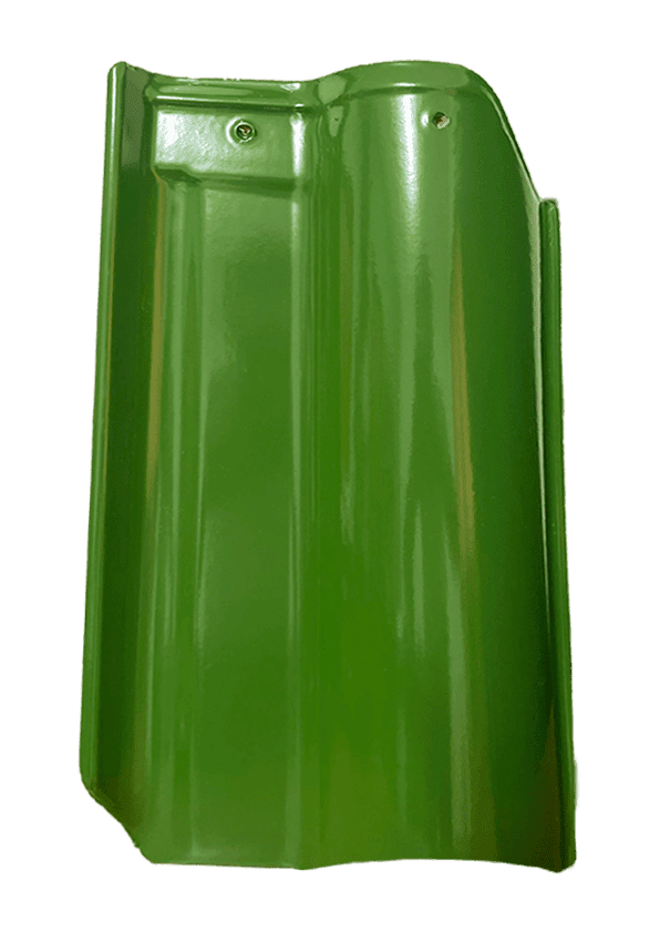 Telha esmaltada Vilhena Grês Cor: Verde Alga